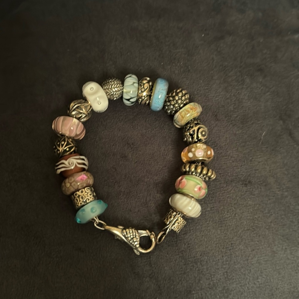 Pandora and Troll Beaded Bracelet (selling as One Lot)